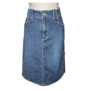 Brappers Nudist Jean Women’s Size Medium Denim Pencil Skirt Western Style